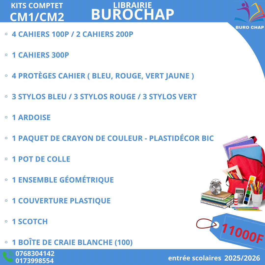 Kits scolaires CM