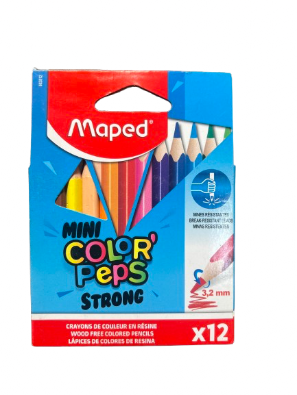 MAPED PETIT - CRAYONS DE COULEUR COLOR'PEPS CLASSIC - 12 COULEURS VIVES