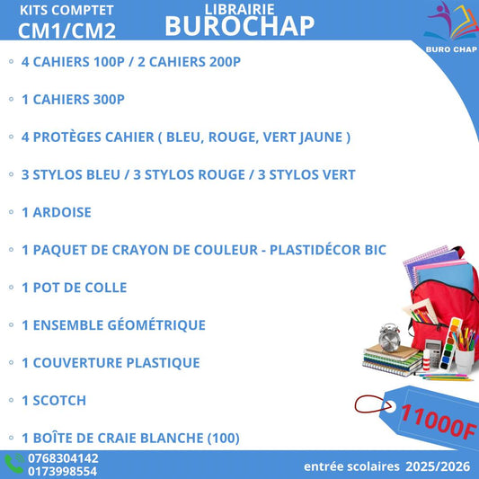 Kits scolaires CM
