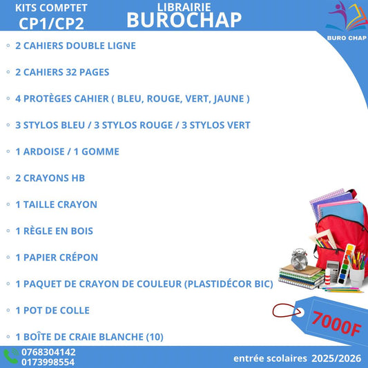 Kits scolaires CP